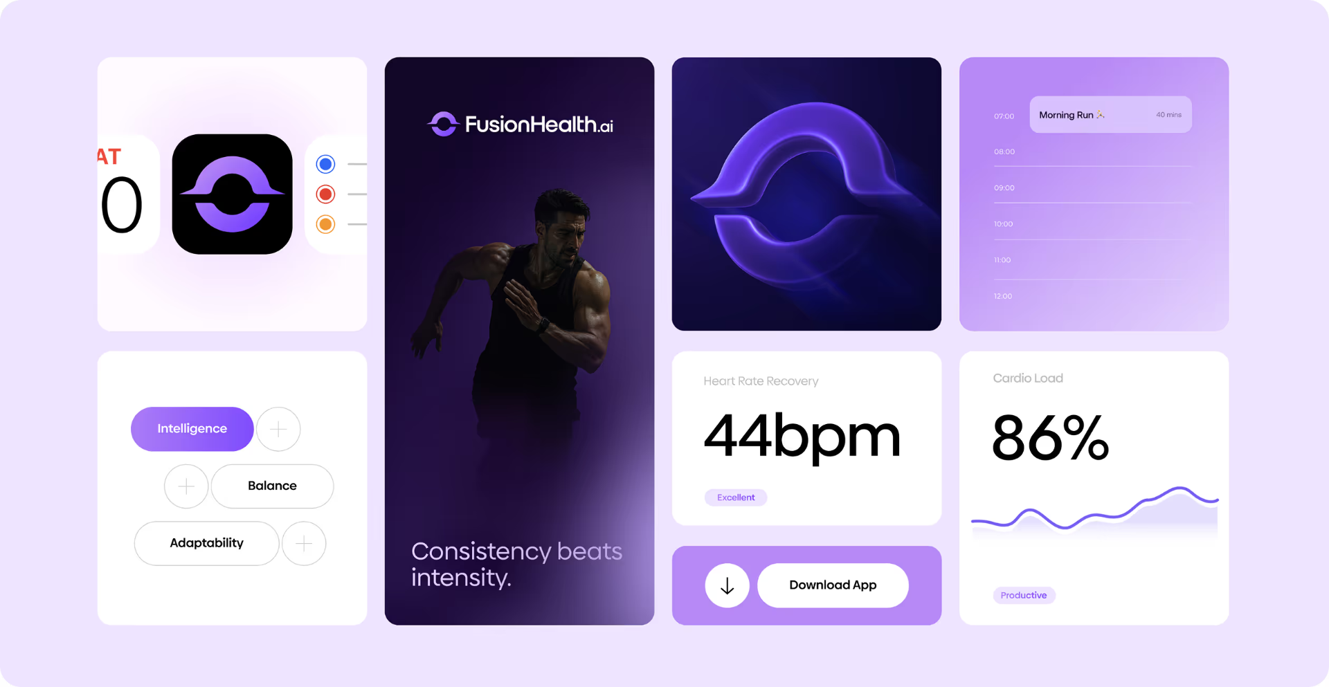 Case study brand identity FusionHealth — Health & Fitness